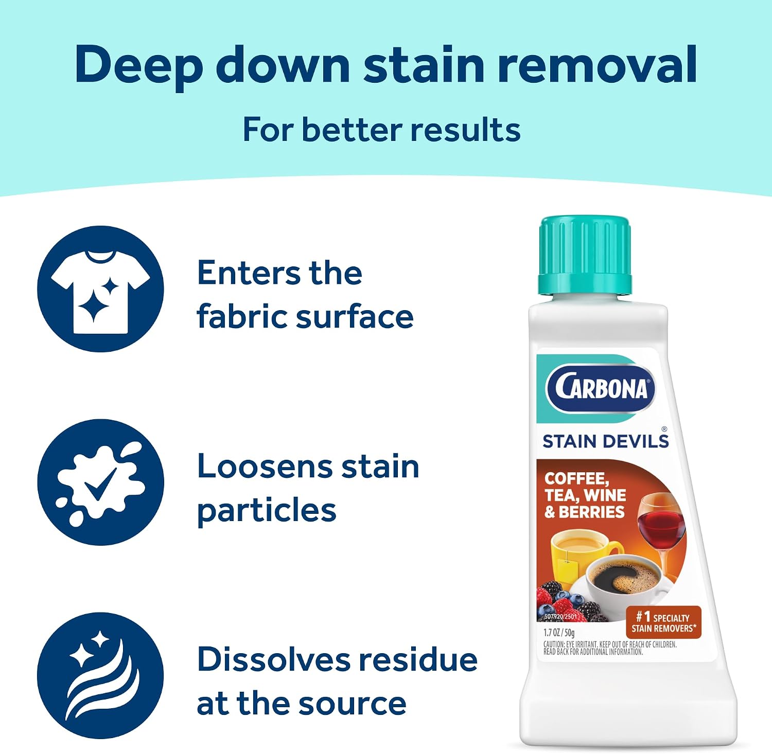Carbona Liquid Stain Devil Food Clean Up Combo Set | Spot Stain Remover for Clothes