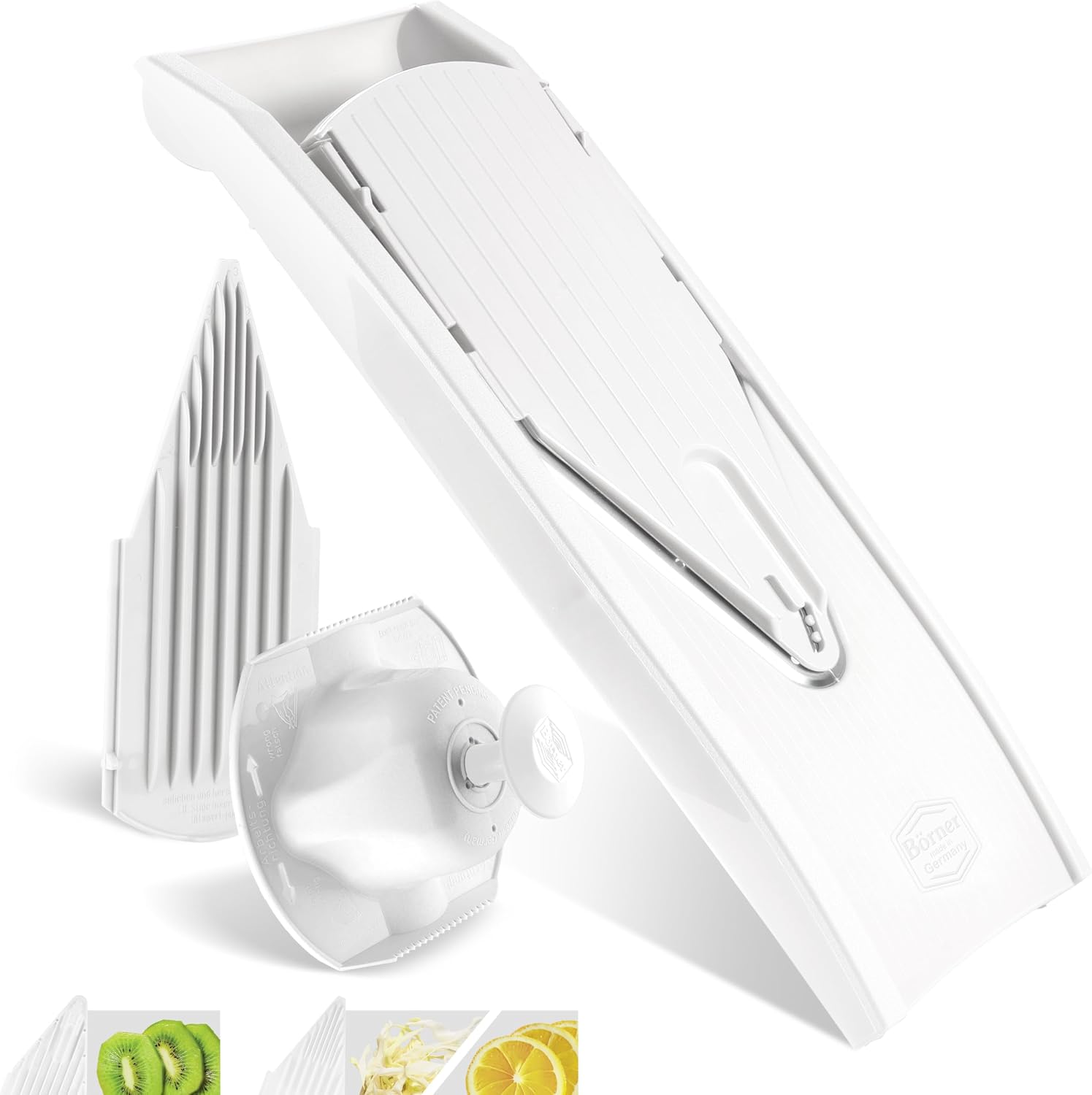 BORNER V Mandoline Slicer Kitchen V1 ClassicLine Starter Set | Vegetable Grater Börner - Quality Made in Germany, Color:Orange