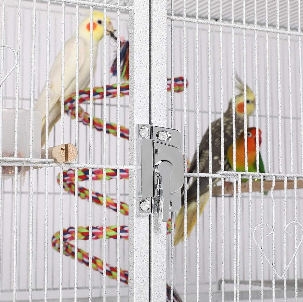 Yaheetech 69" Large Bird Cage for Parakeets, Budgies, 3-Tier Flight Cage | Detachable Rolling Stand, Easy Cleaning Slide-out Tray, Multi-door Access, 0.4'' Bar Spacing, Free Accessories