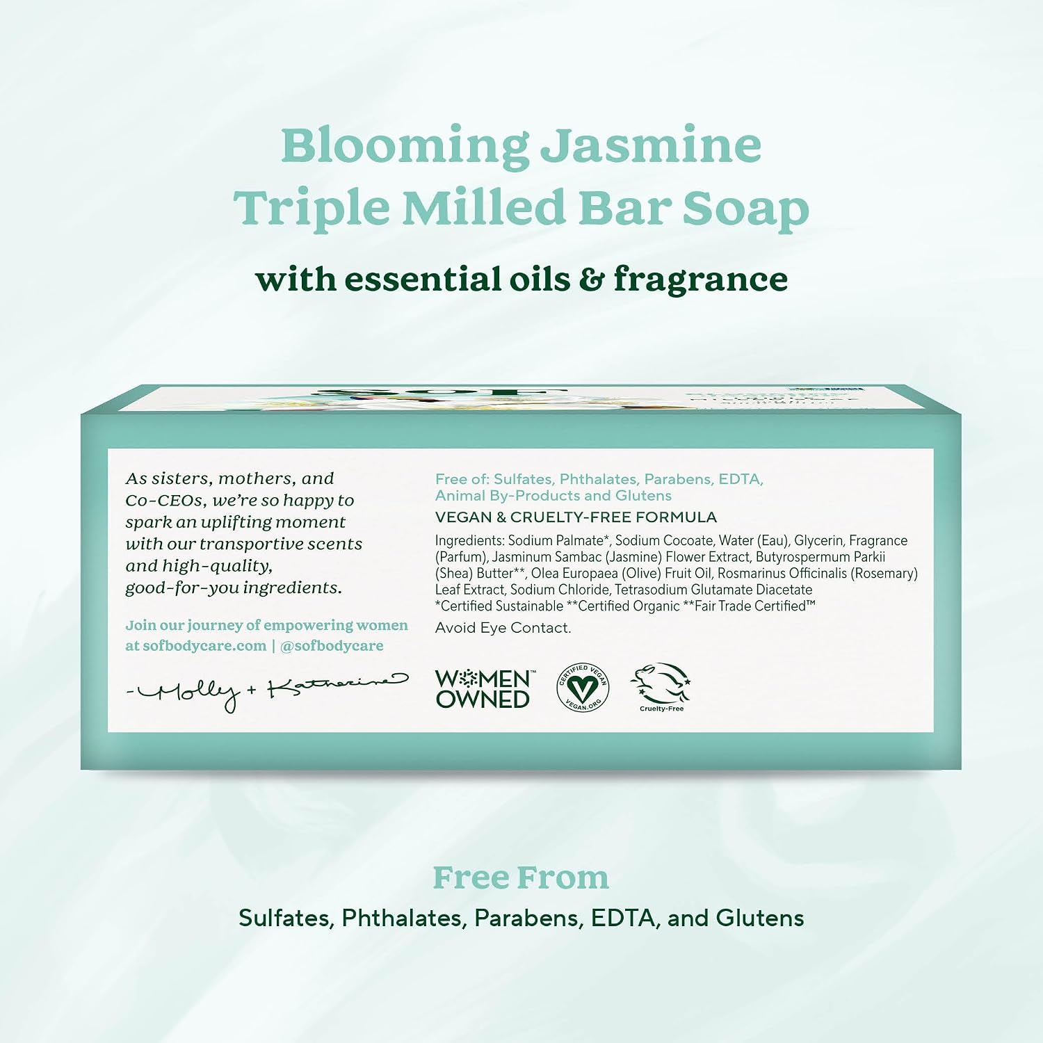 South Of France SoF Triple Milled Bar Soap, Coconut & Shea Butter