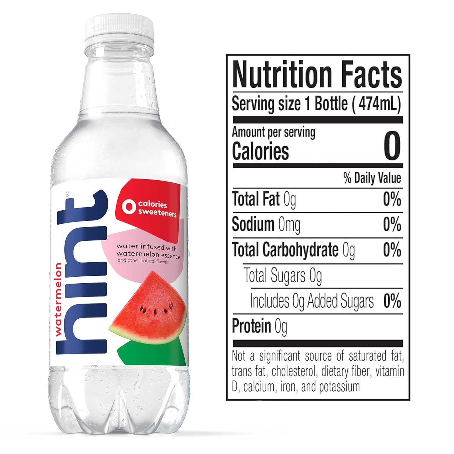 Hint Flavored Water Zero Sugar 0 Calories - Pineapple 16 FL Oz (12 pack) | Crisp, refreshing water, fruit flavors. 0 calories, 0 sugar, 0 sweeteners. Hydration for wellness. Gluten-free, Kosher, Vegan