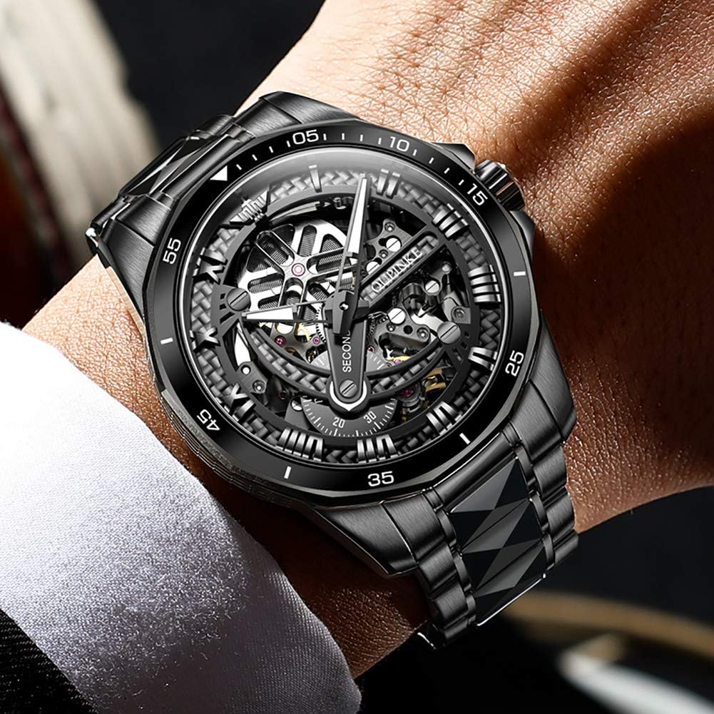 OLEVS Luxury Watches for Men Big Stainless Steel Waterproof Quartz Analog