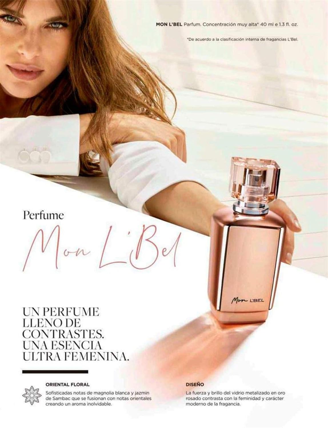 L'Bel Mon Parfum, A Femenine Combination of Cashmere, Amber and Patchouli, 1.3 fl oz