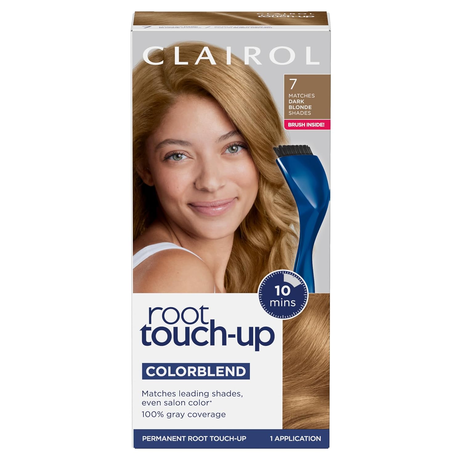 Clairol Root Touch Up Permanent Hair Dye, 6 Light Brown, Pack of 2