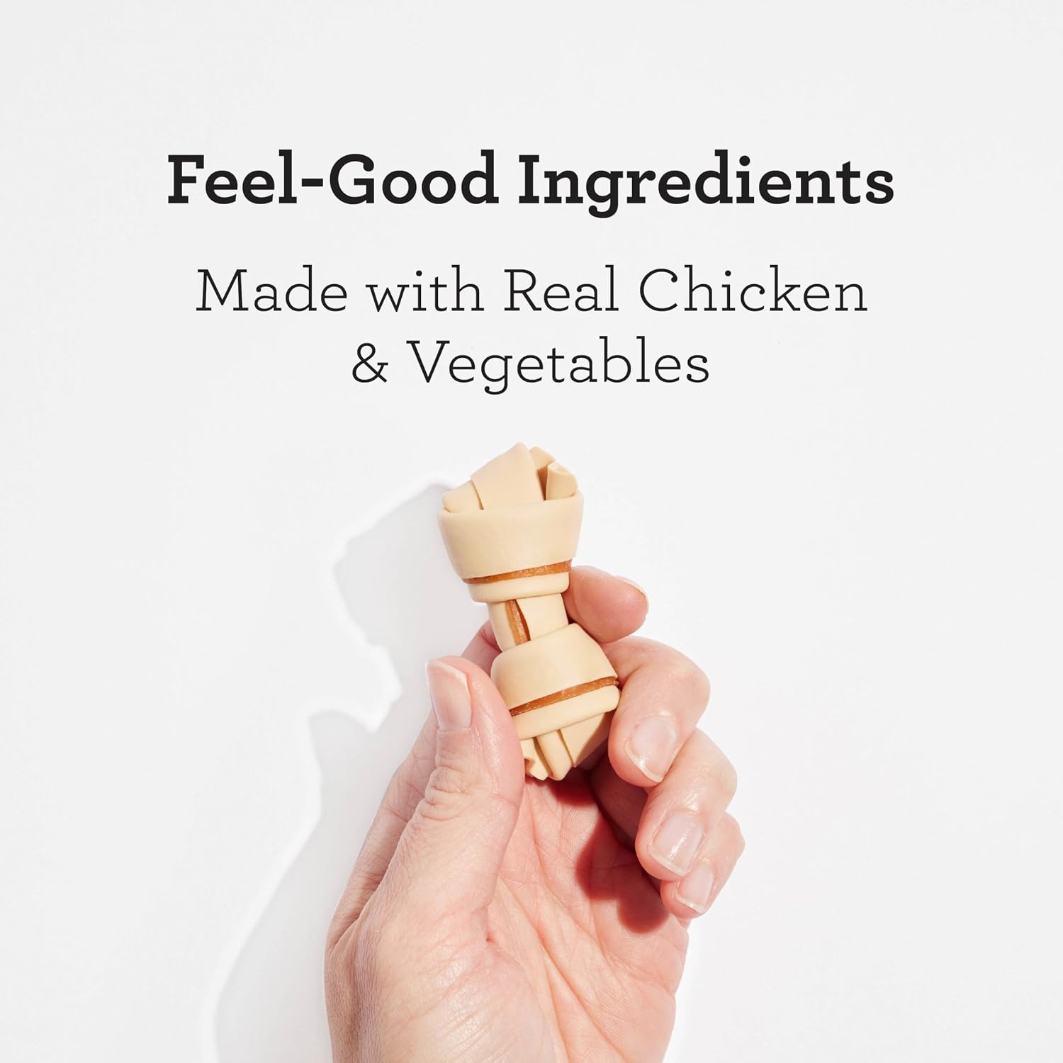 DreamBone Mini Bone Rawhide-Free Dog Treats With Real Protein, 24 Count | Daily Chew, Digests Safely and Completely, Made With Real Protein, Chicken and Veggies, For Adult Dogs
