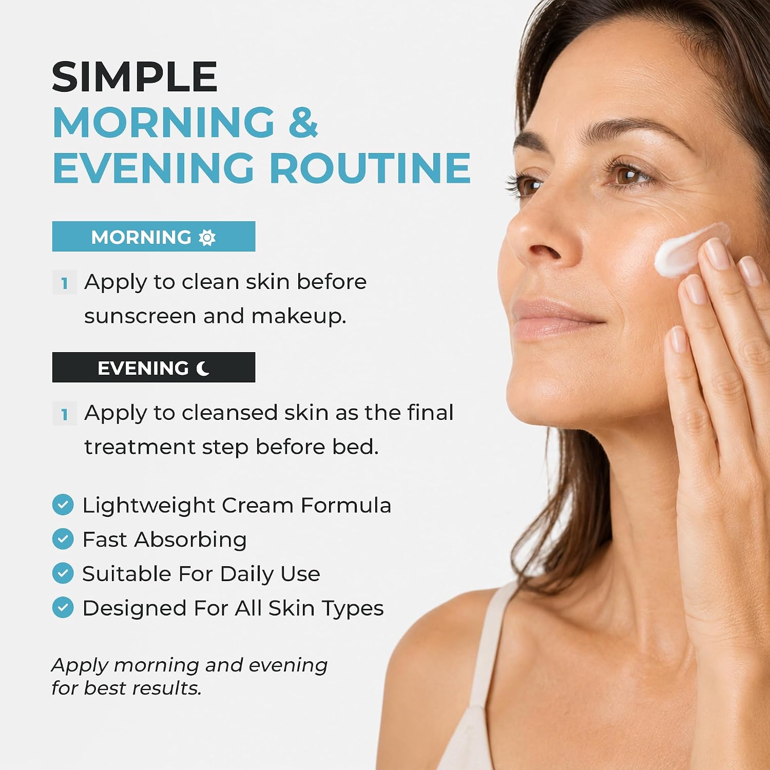 Stemuderm Face & Eye Cream - Anti Aging Skincare - Daily Moisturizer for Fine Lines