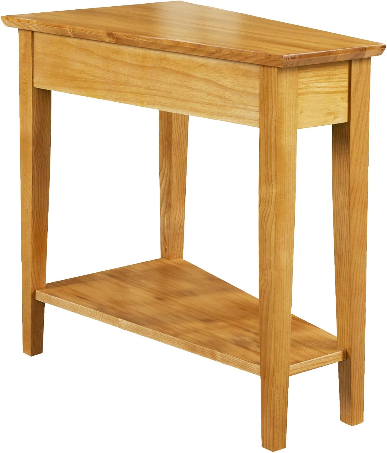 Leick Home Delton Wedge End Table, 17", Sienna