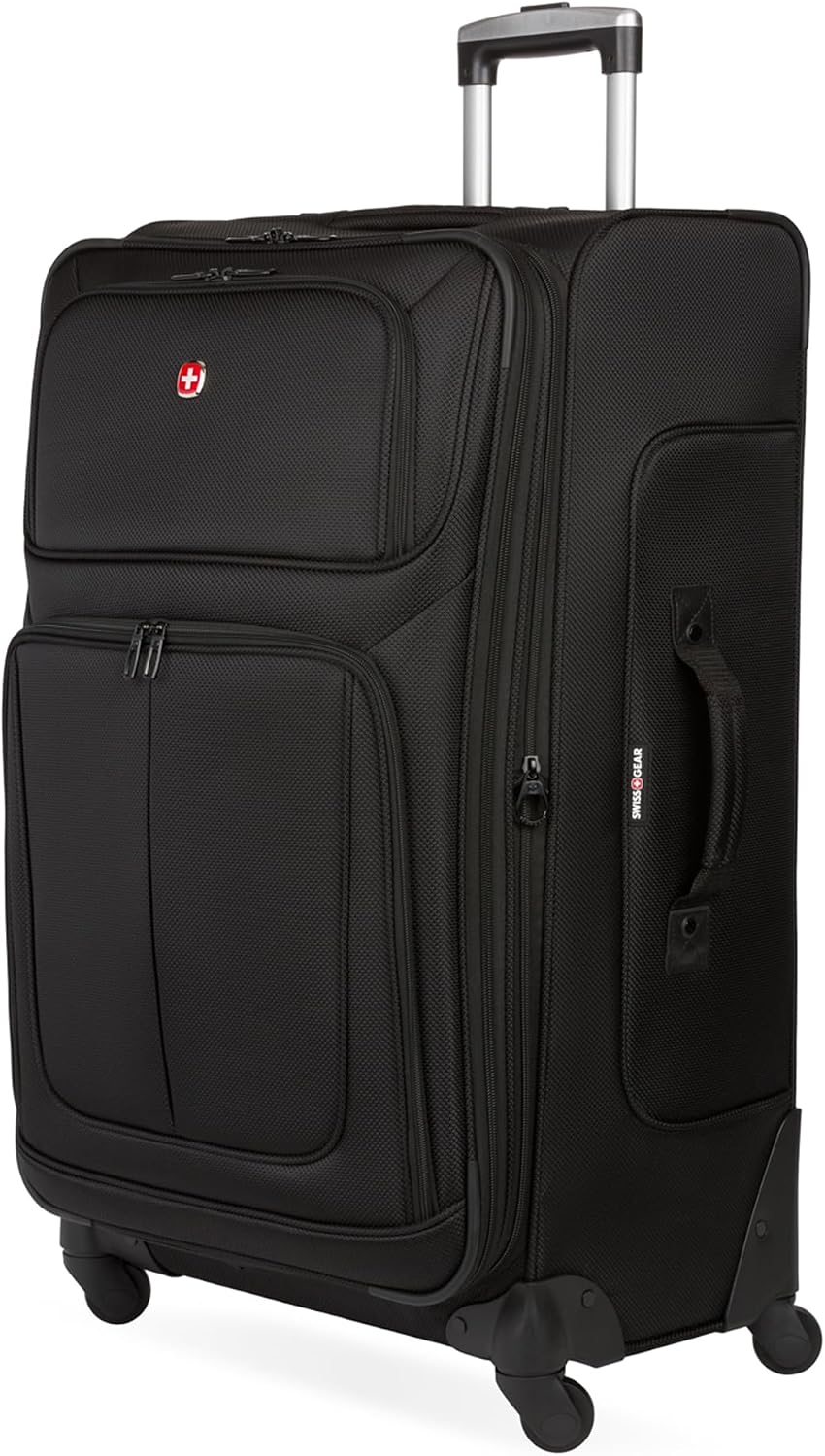 SWISSGEAR Sion Carry-On Spinner Luggage, Softside Expandable, Lightweight Suitcase, Dark Grey, 22.75-Inch