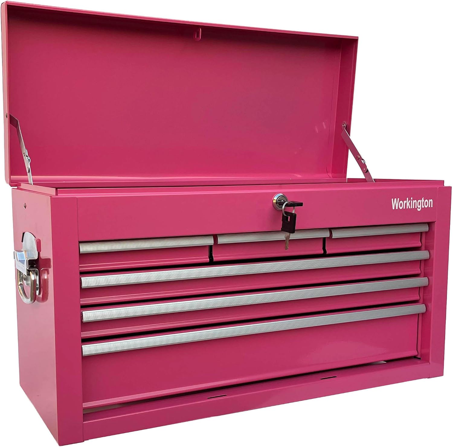 Workington Portable Metal Tool Chest with 6 Drawers, 24" 6-Drawer Tool Chest Cabinet with Ball Bearing Drawer Slides