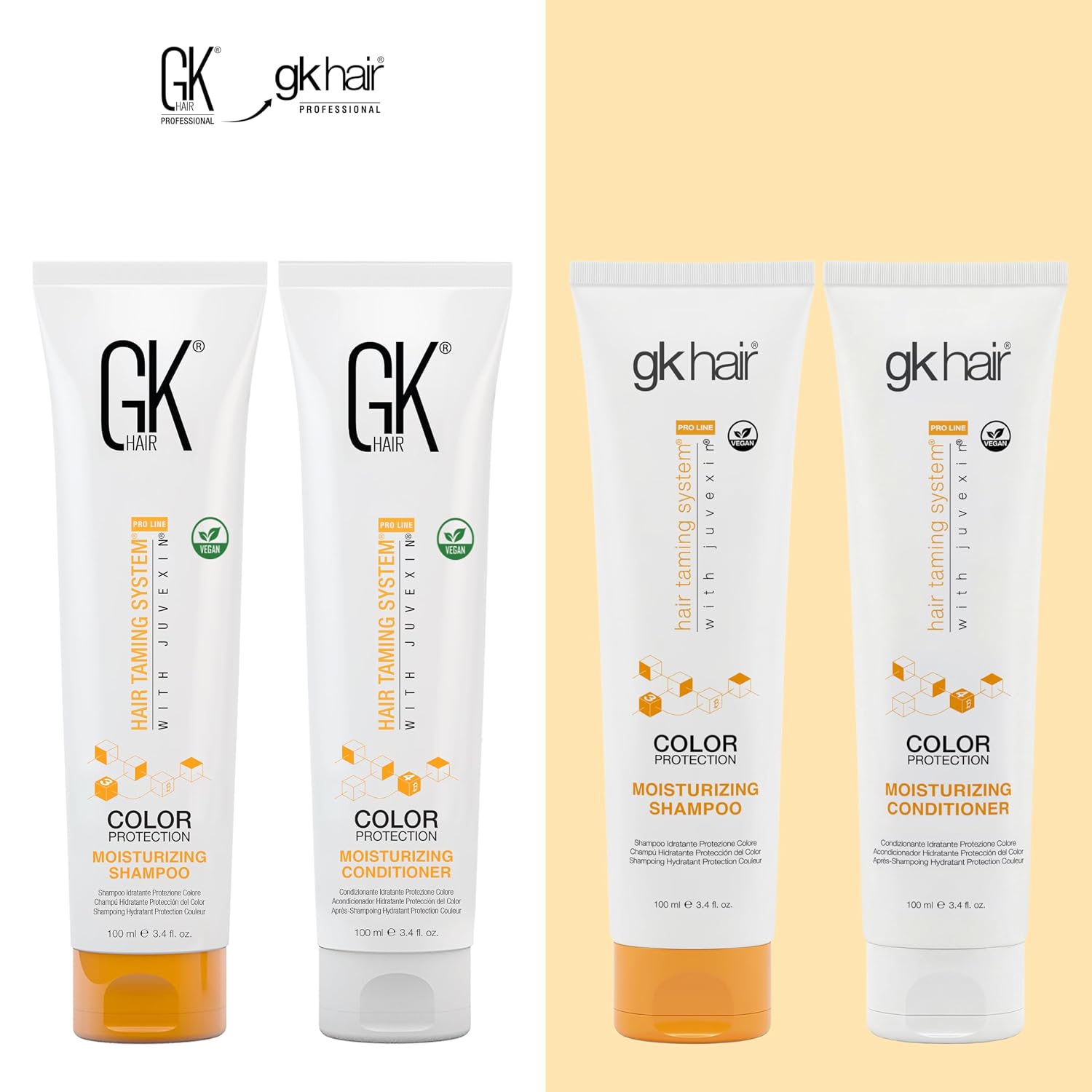 GK HAIR Keratin Shampoo and Conditioner set, Sulfate Free Moisturizing shampoo & conditioner for Color Treated Hair, Hydrating lightweight Formula for Dry, Damaged & Frizzy Hair 10.1oz each