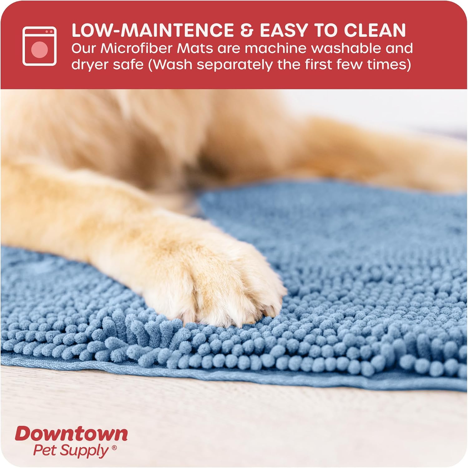 Dog Mud Mat, 31" x 20" Sage – Thick Microfiber Entry Rug for Snow, Mud & Salt – Absorbent, Quick-Dry, Washer-Safe & Non-Slip, Medium