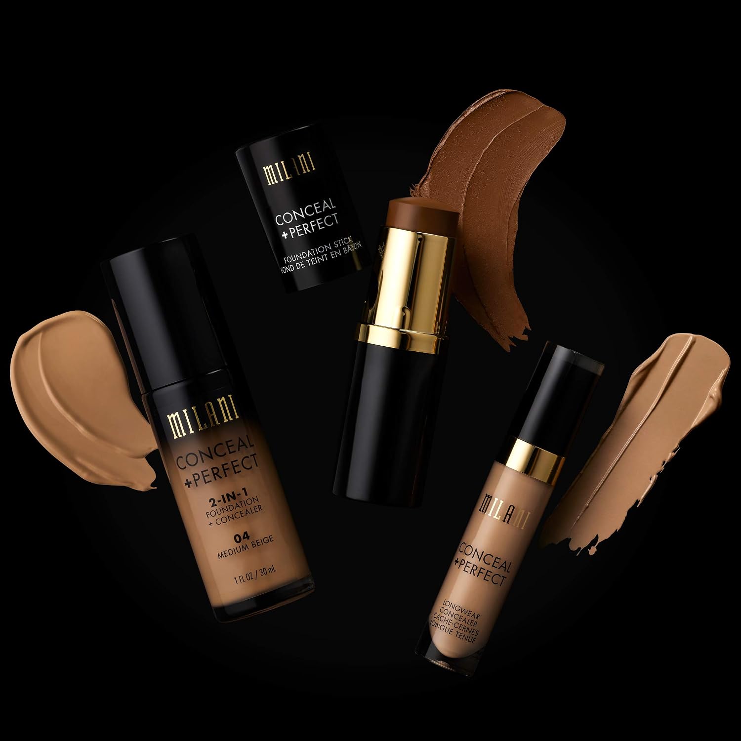 Milani Conceal + Perfect 2-in-1 Foundation + Concealer Makeup -13-Chestnut | Medium-To-Full Coverage, Natural-Matte Finish. Under Eye Corrector, Cover Redness & Imperfections. Waterproof & Sweat-Proof.