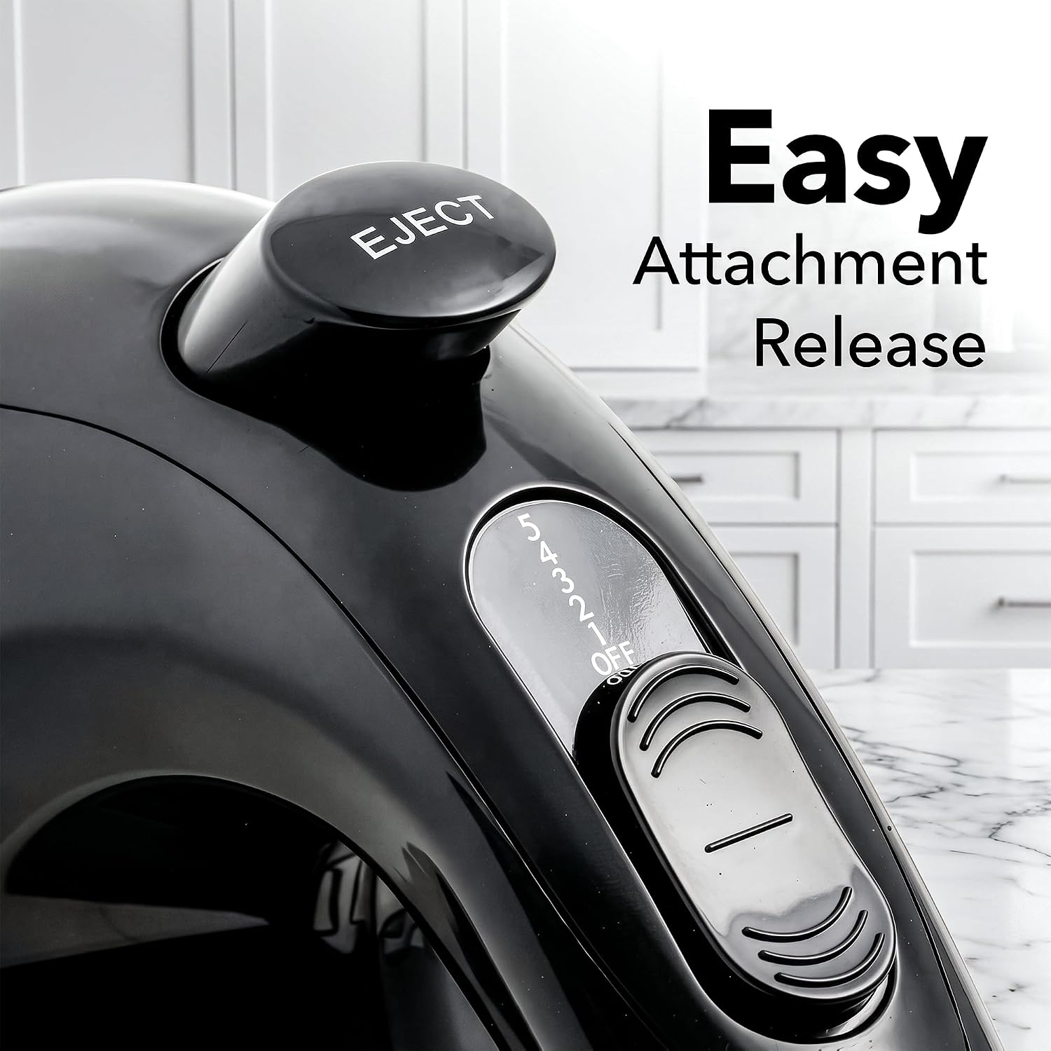 OVENTE 5-Speed Electric Hand Mixer with Storage Case,150W, White HM151W | Stainless Steel Whisks, Compact Portable Design, Lightweight Handheld Mixer for Baking & Cooking