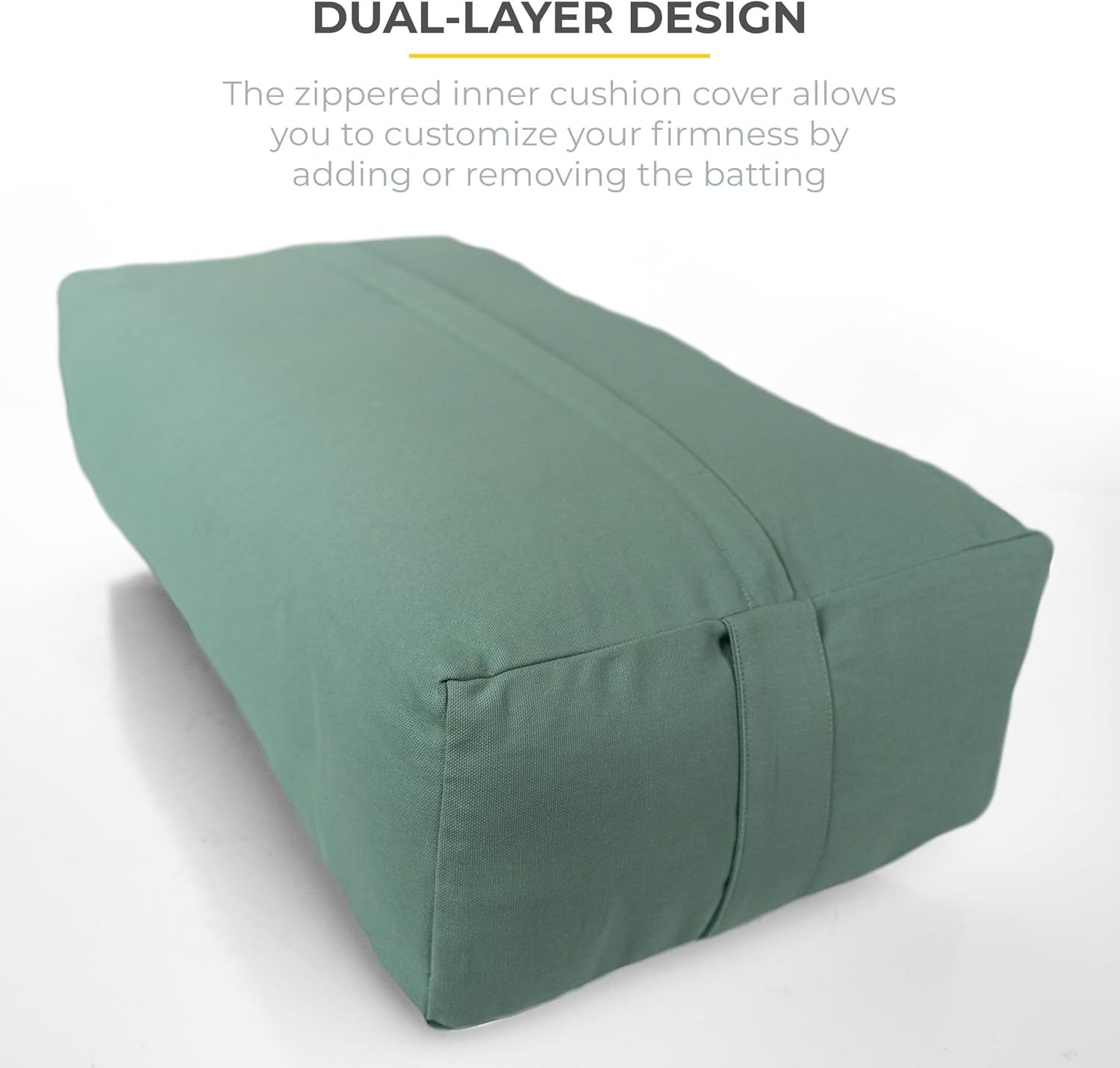 Firm Large Yoga Bolster, 24x12x6in
