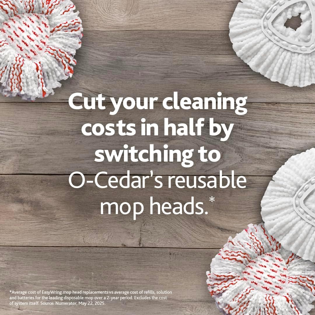 O-Cedar EasyWring Spin Mop Microfiber Refill (Pack of 4)