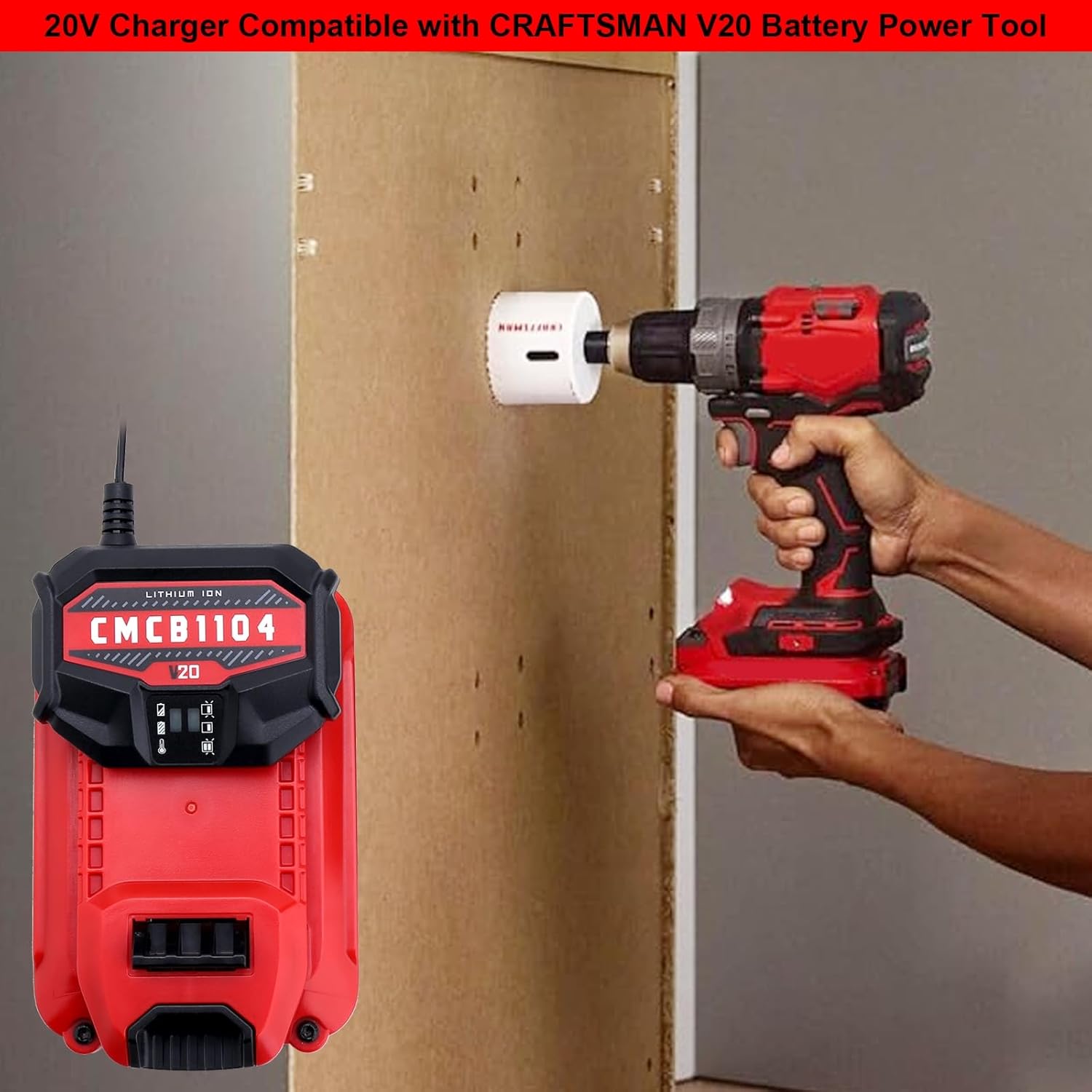 Elefly 20V CMCB202 Battery Compatible with Craftsman V20 Lithium Ion Battery CMCB202-2 CMCB201 CMCB204