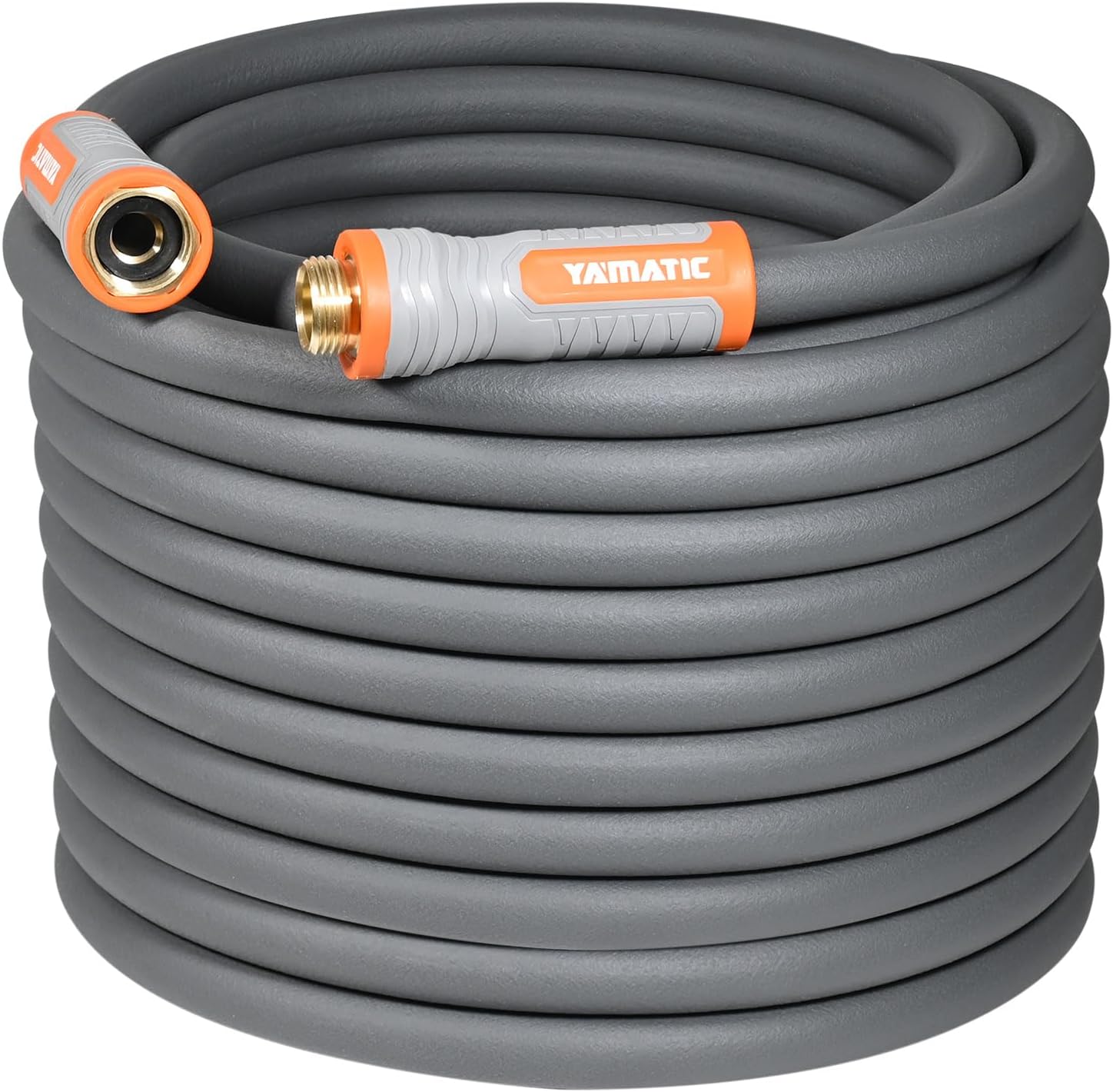 YAMATIC Flexible Garden Hose 5/8" x 50ft, 360° Swivel Handle, Burst 600 PSI
