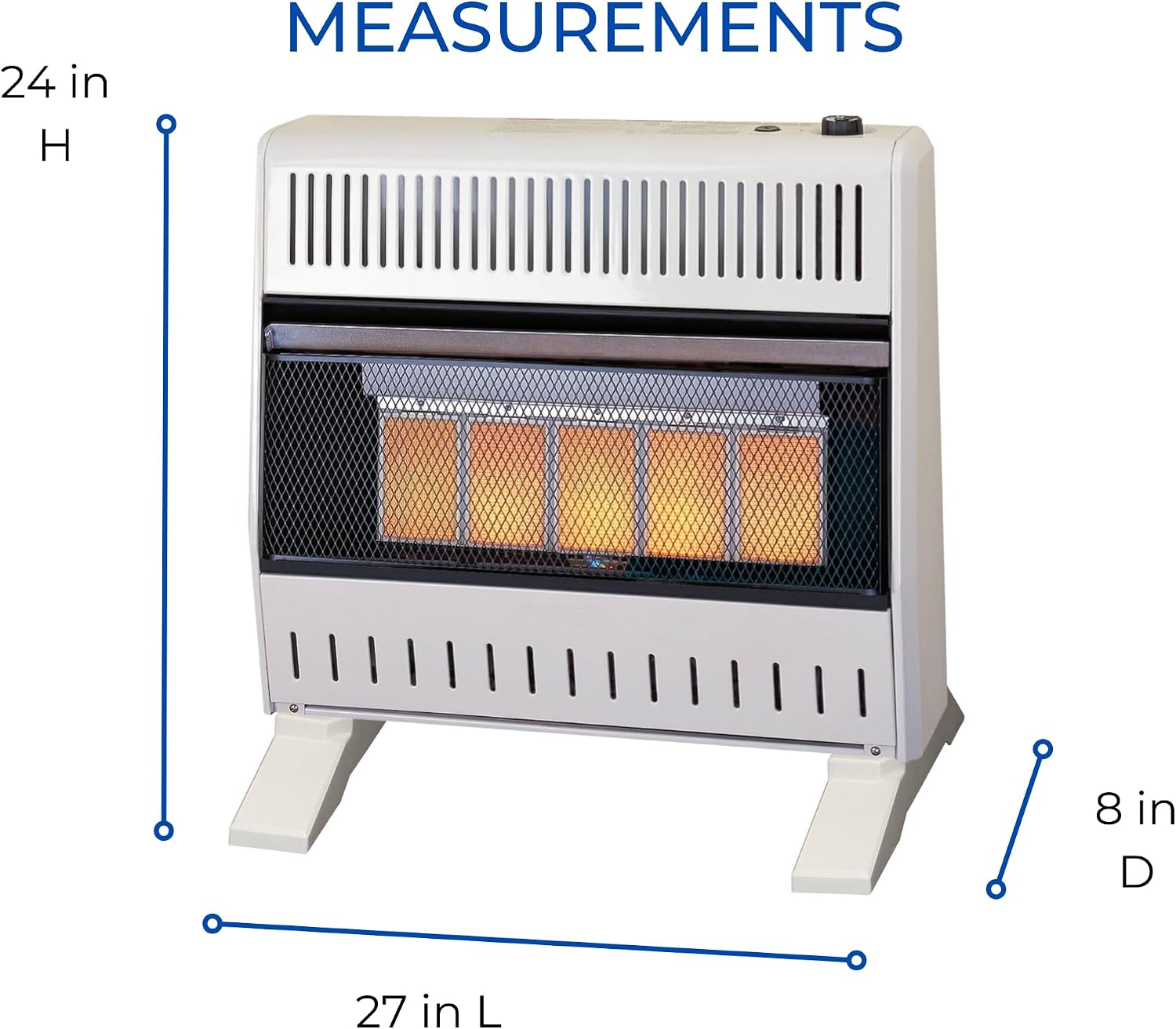 ProCom Heating Liquid Propane Ventless Infrared Plaque Heater With Base Feet - 10,000 BTU, Manual Control - Model# ML100HPA-B