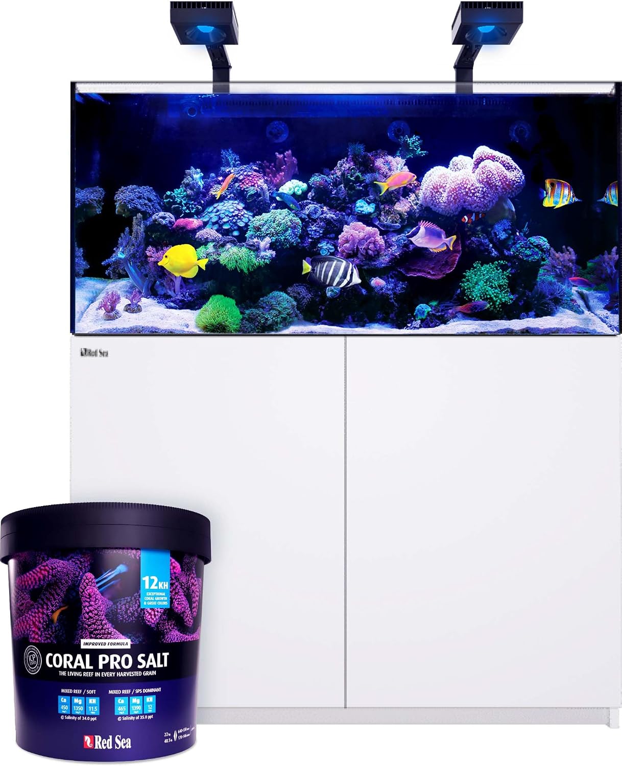 Red Sea Coral Pro Reef Salt Mix Small Bucket - Makes 55 Gallons Complete Marine Saltwater Aquarium Advanced Formula Optimal Coral Health & Stability
