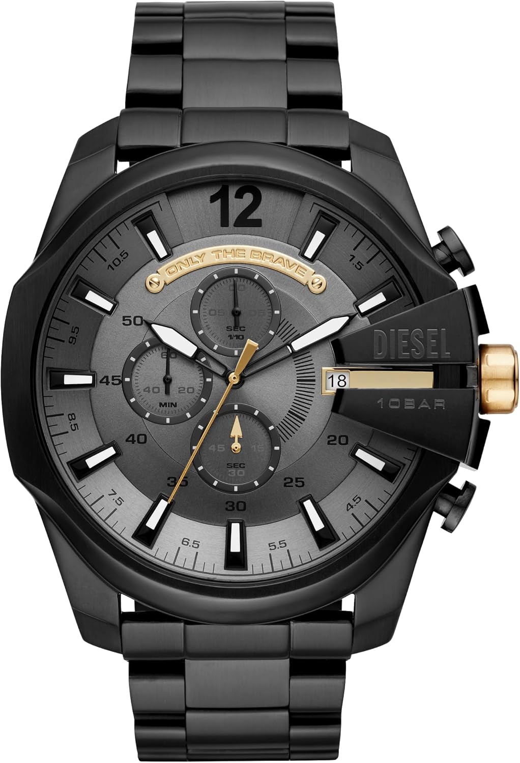 Diesel Mega Chief Watch for Men, Chronograph Men's Watch