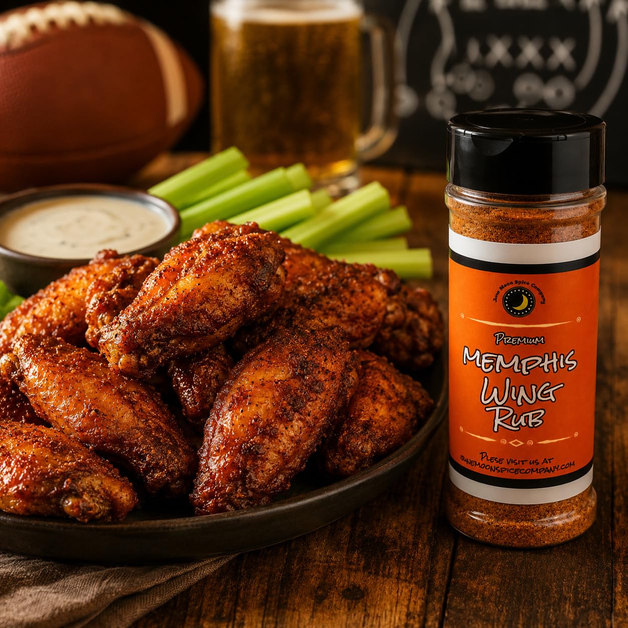 Memphis Chicken Wing Seasoning | Southern Dry Rub | Large Shaker