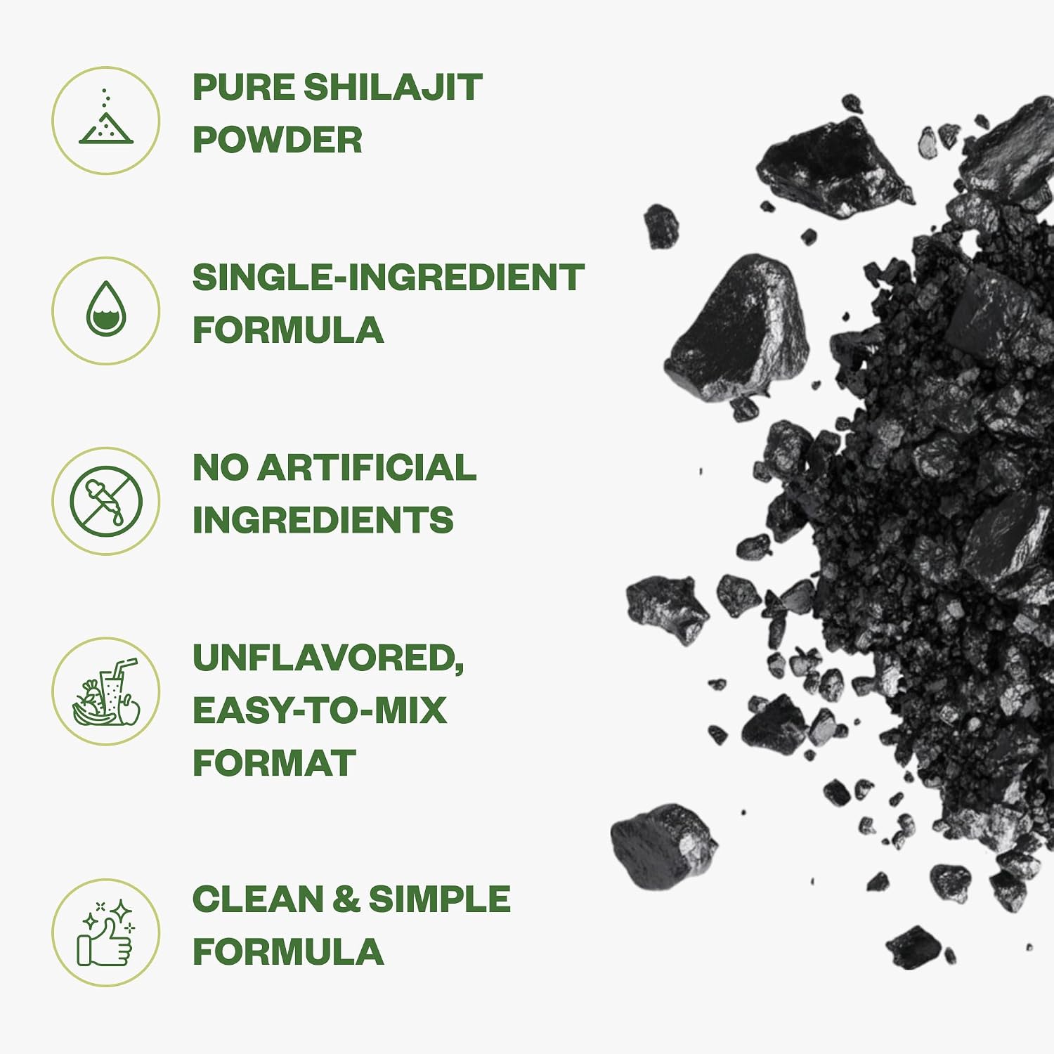 Purisure Shilajit Supplement Powder, 100g, Pure Himalayan Mineral with Fulvic Acid Powder, 12:1 Pure Fulvic Minerals Compound for Energy Supplement