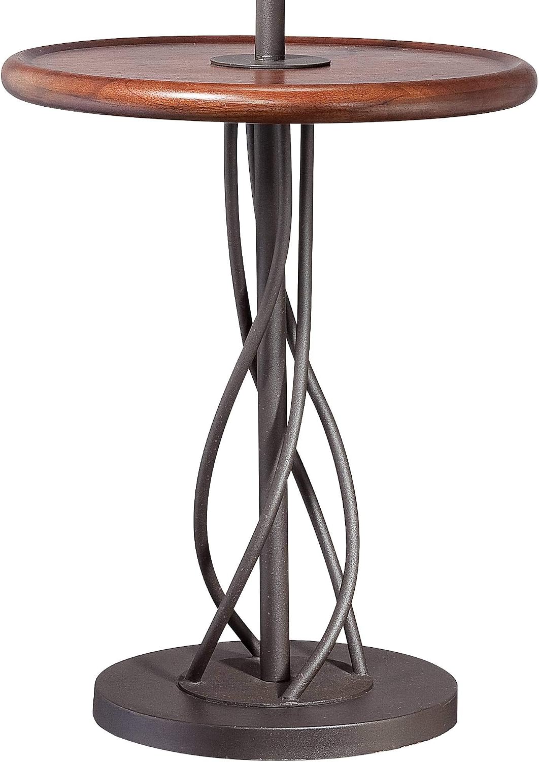 Franklin Iron Works 63 1/2" Tall Twist Base Wood Table Floor Lamps Set of 2