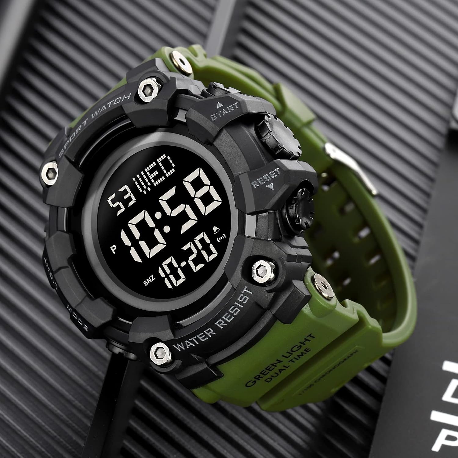 FANMIS Men's Digital Sport Watch Military LED Alarm Waterproof Quartz Watch | Tactical Outdoor Sport Watch Multi Function Led Display Alarm Stopwatch Date Quartz Rugged Style Daily Water Resistance