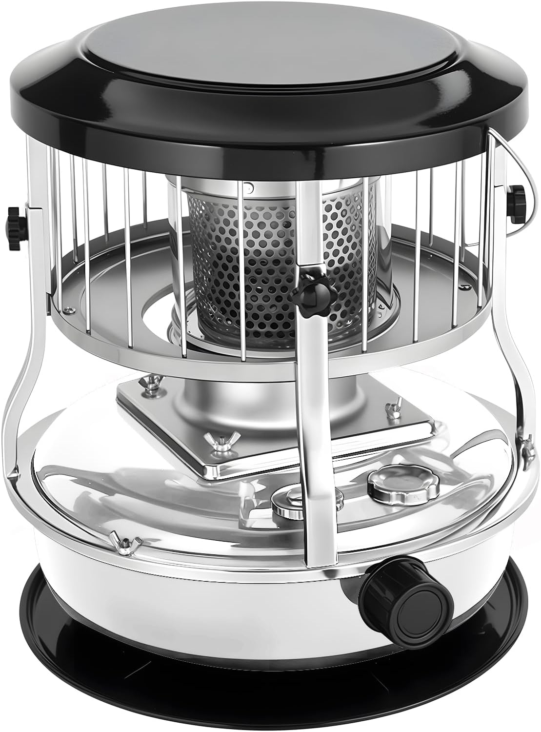 Kerosene Heater for Indoor & Outdoor, 9000 BTU Non-Electric Kerosene Stove, Portable Cordless Space Heater for Home, Garage, Basement, Camping, Cooking Heating (Green)