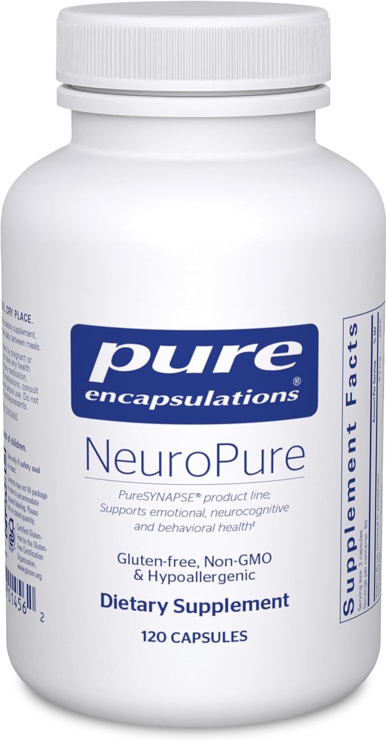 Pure Encapsulations NeuroPure | Hypoallergenic Supplement with Enhanced Support for Calmness and Stress Relief* | 120 Capsules | Hypoallergenic