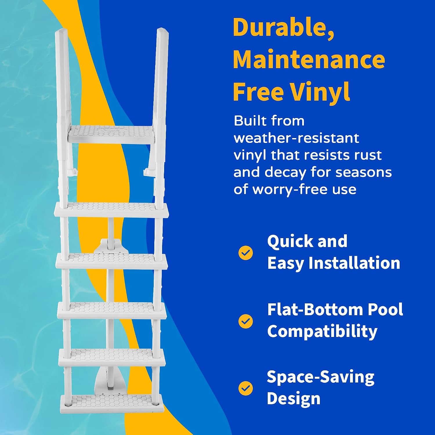 Blue Wave NE1175 Heavy Duty In-Pool Ladder - White