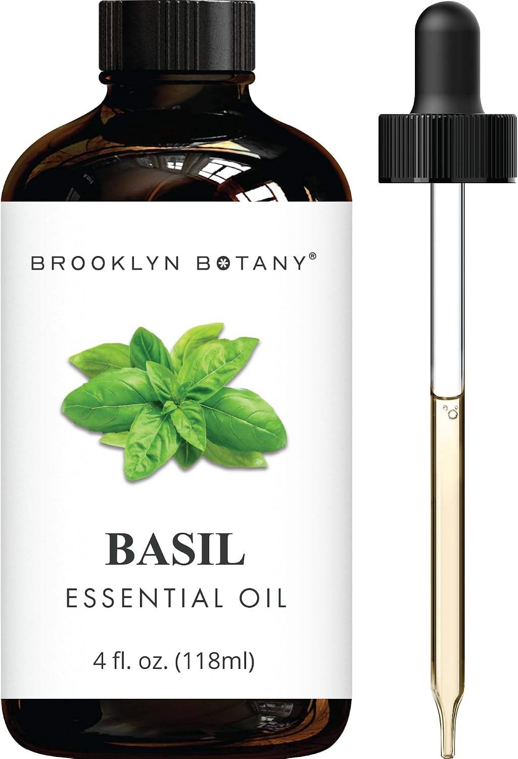 Brooklyn Botany Peppermint Essential Oil - Huge 4 Fl Oz - 100% Pure and Natural - Premium Grade with Dropper - for Aromatherapy and Diffuser
