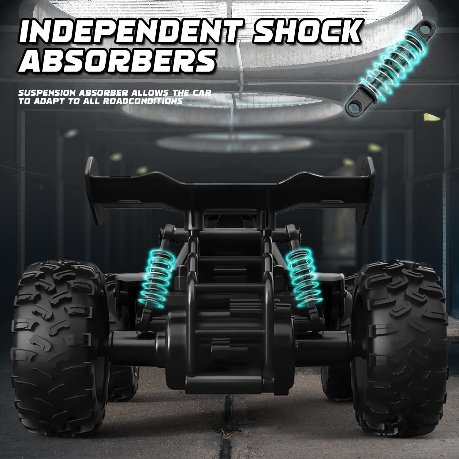 1/18 Scale High Speed RC Cars, 30KM/H 4WD Off-Road Remote Control Trucks for Adults and Kids Boys, All Terrain Truck Toys Gifts