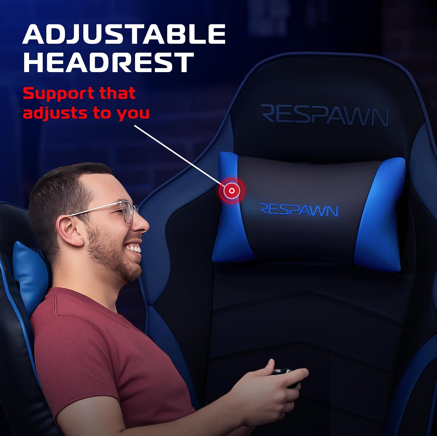 Respawn 900 Gaming Recliner Chair with Footrest, Cup Holder and Swivel