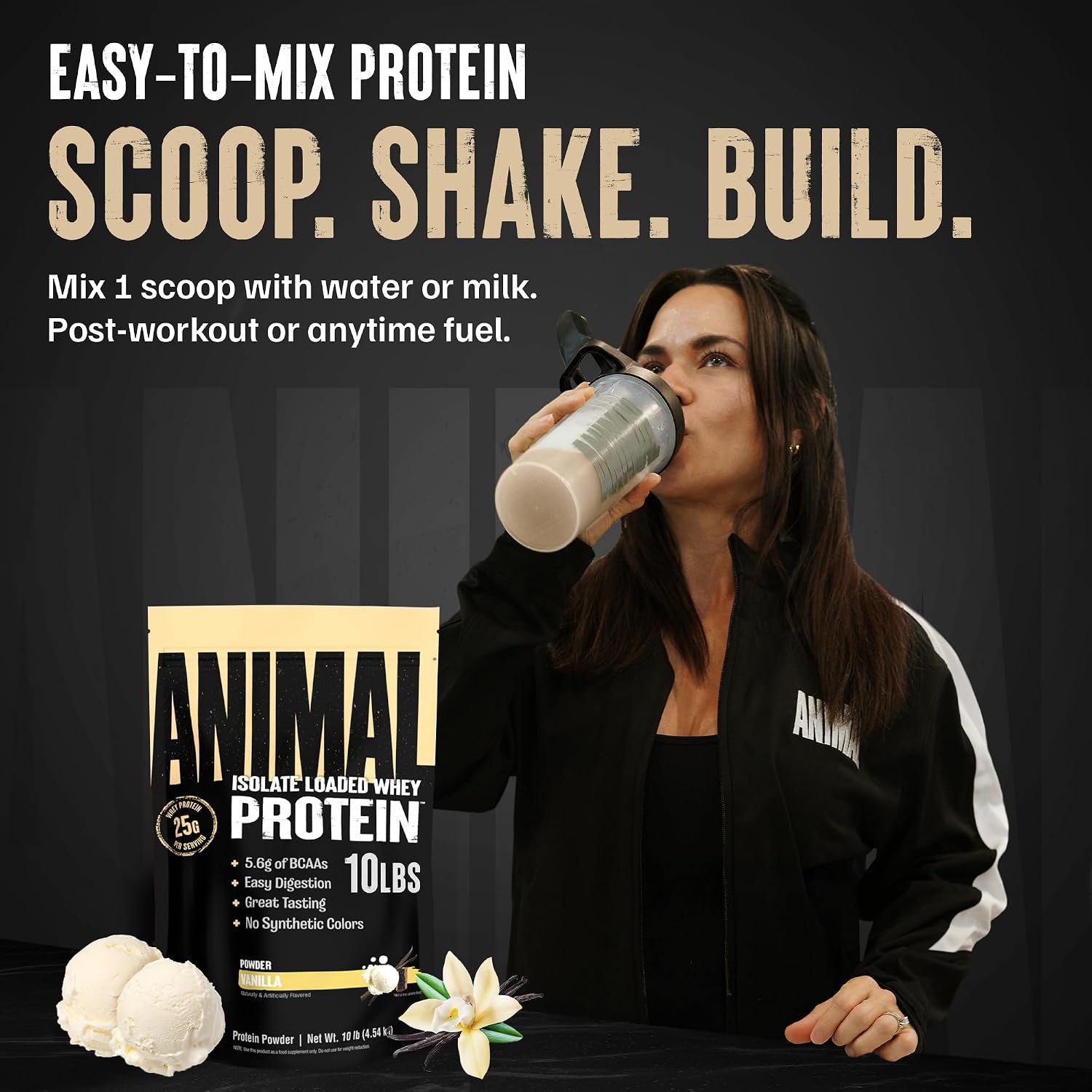 Animal Whey Isolate Protein Powder - Loaded for Pre & Post Workout Muscle Builder and Recovery with Digestive Enzymes for Men & Women - 25g Protein, Great Taste, Low Sugar - Chocolate 2 lbs