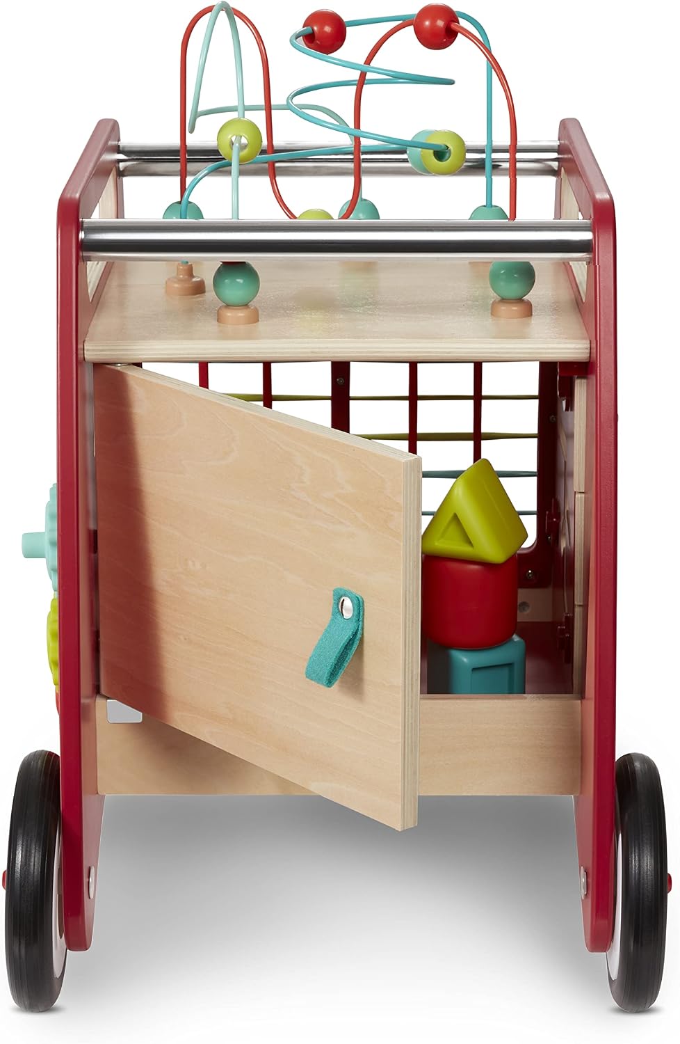 Radio Flyer Classic Walker Wagon, for Kids 1-4 Years Old, Red | Resistance Clickers to Control Speed, Baby Push Walker with Furniture Bumper, For Indoor Play