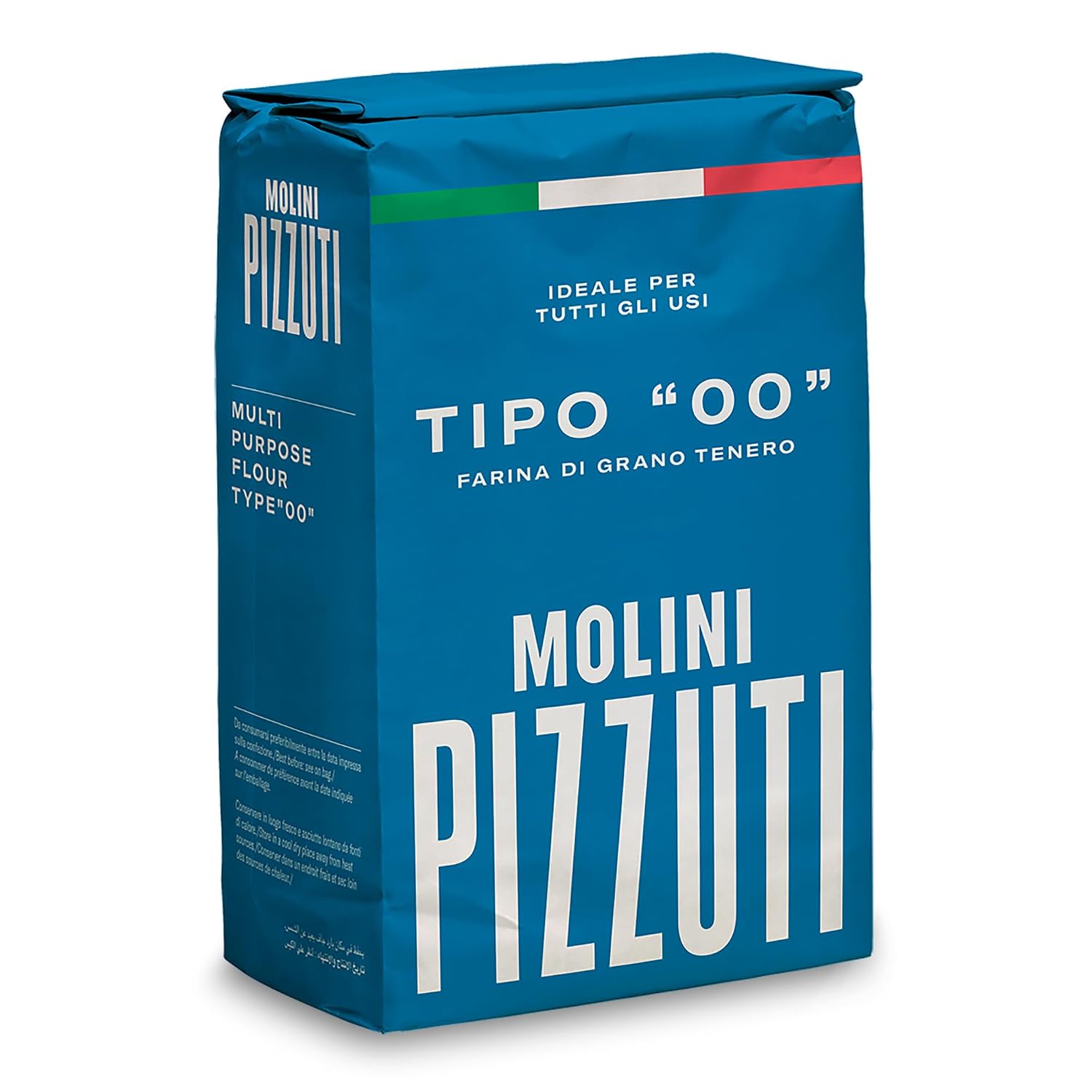 Molini Pizzuti Italian Tipo “00” Soft Wheat Flour – Ultra-Fine – All Natural for Pizza, Bread, Pasta, and Baking, 1 kg (2.2 lbs)