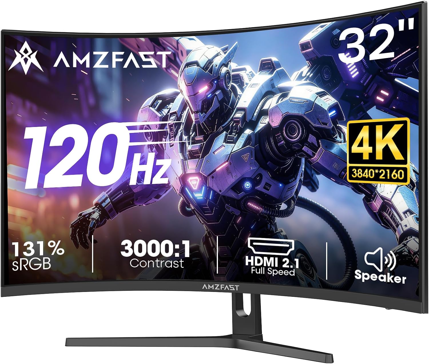 Amzfast 34 Inch Curved Monitor 240Hz UWQHD (3440x1440) Gaming Monitor, 1ms G-SYNC Compatible, 1500R, PIP/PBP, HDR400, 96% DCI-P3, Tilt/Swivel/Height Adjustable, TÜV Rheinland, HDMI 2.1, AMZG34C8 Pro