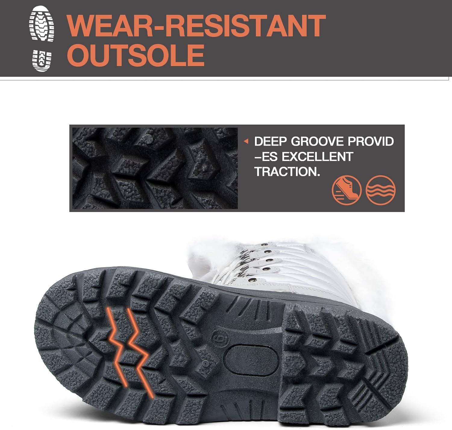 mysoft Women's Snow Boots Waterproof Mid-Calf Winter Boots