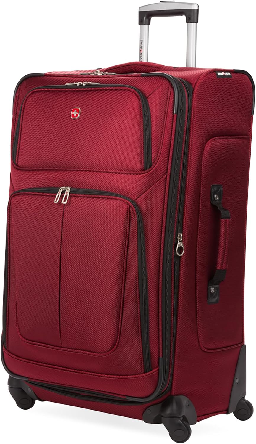 SWISSGEAR Sion Carry-On Spinner Luggage, Softside Expandable, Lightweight Suitcase, Dark Grey, 22.75-Inch