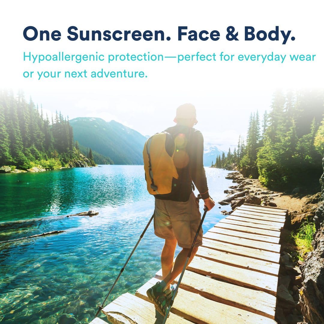 KINeSYS Fragrance Free Clear Spray Sunscreen for sensitive skin, SPF 50, Hypoallergenic, Broad Spectrum UVA/UVB protection for Face & Body; PABA and Oxybenzone FREE, 700+ Sprays, 4 Fl Oz/120 mL