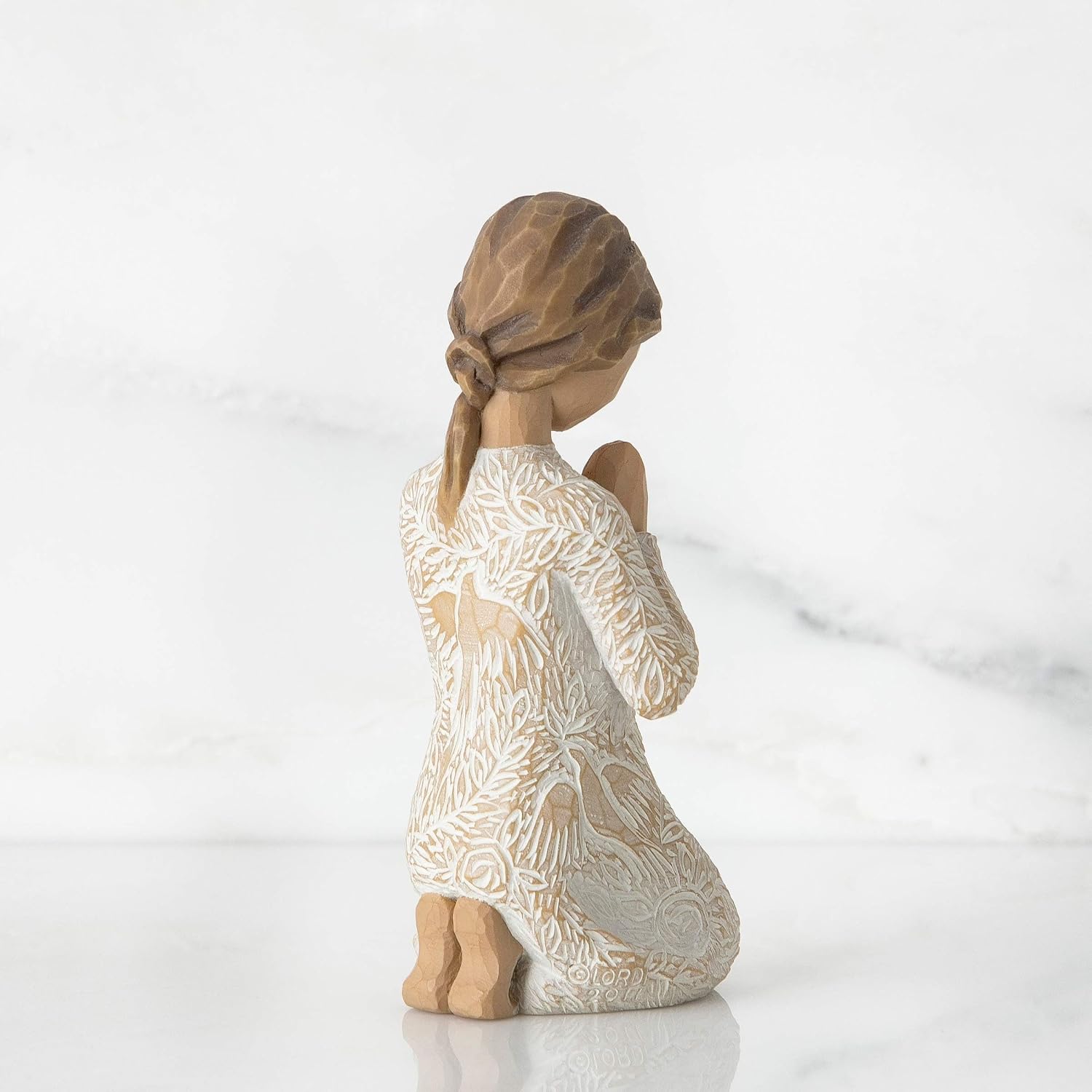 Willow Tree Quietly, Sculpted Hand-Painted Figure | Cast from a Susan Lordi Original Carving, Gift Offering Comfort, Peace, Support and Inner Strength, Includes Enclosure Card