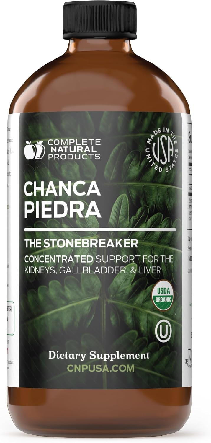 CNP | Chanca Piedra Organic Tincture 16oz - Stone Breaker, Kidney Support | Organic chanca piedra liquid extract for kidney cleanse support, stone breaker routines, alcohol free tincture made in USA