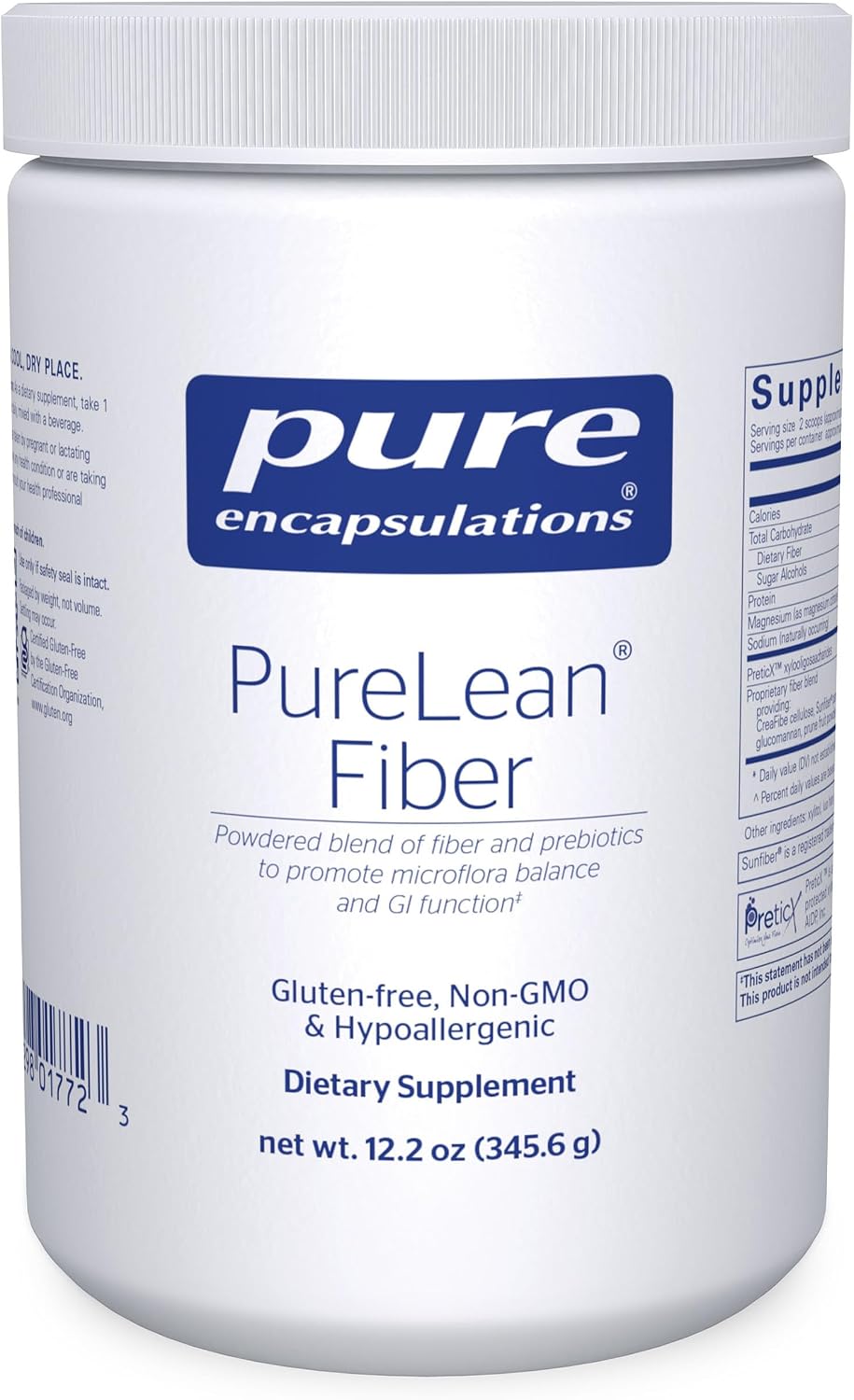 Pure Encapsulations PureLean Fiber | Powdered Blend of Soluble and Insoluble Fibers and Probiotics to Promote Microflora Balance and GI Function*