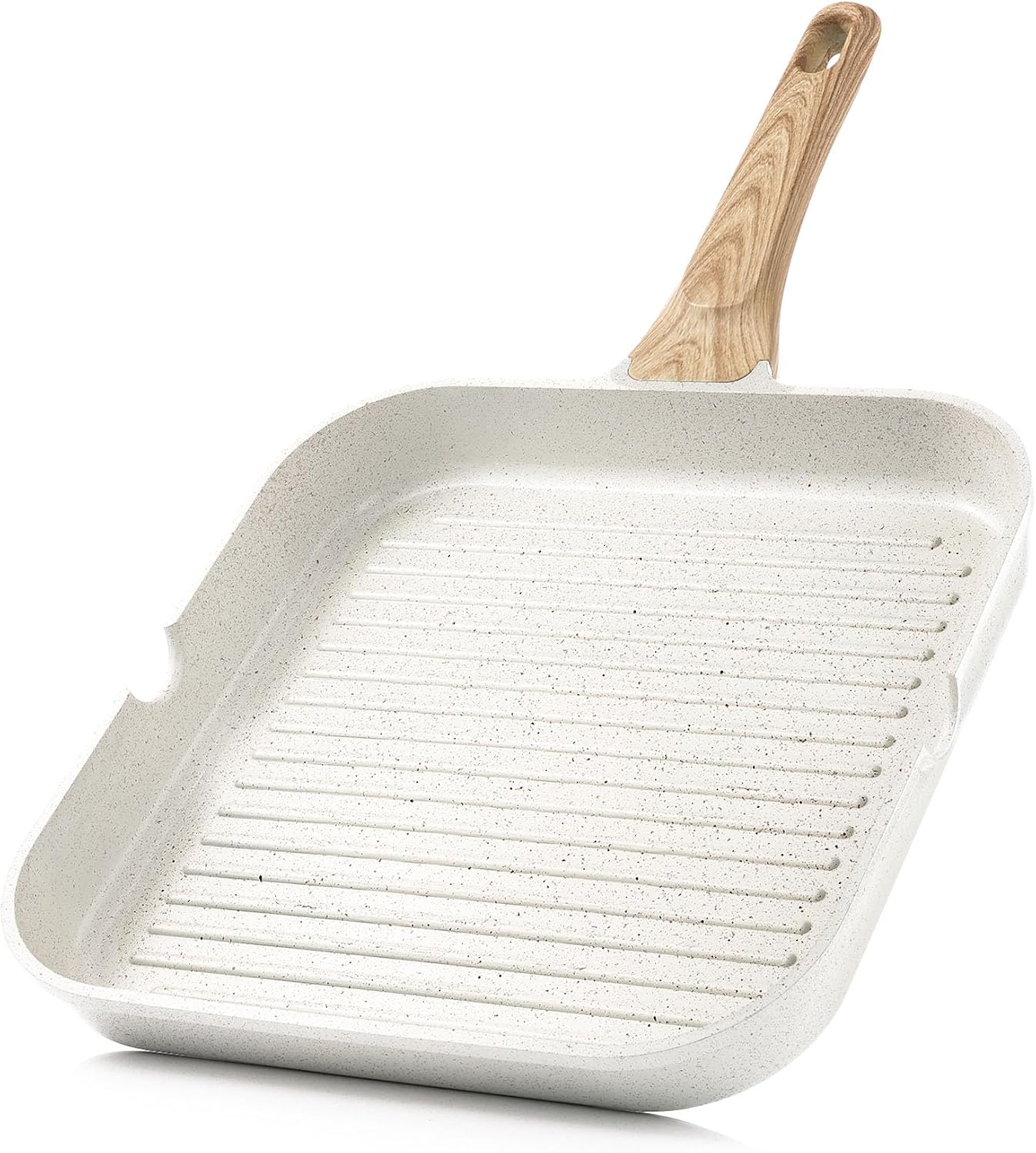 SENSARTE Nonstick Griddle Grill Pan, Pro-Grid Reversible Grill & Griddle Pan, Two Burner Cast Aluminum