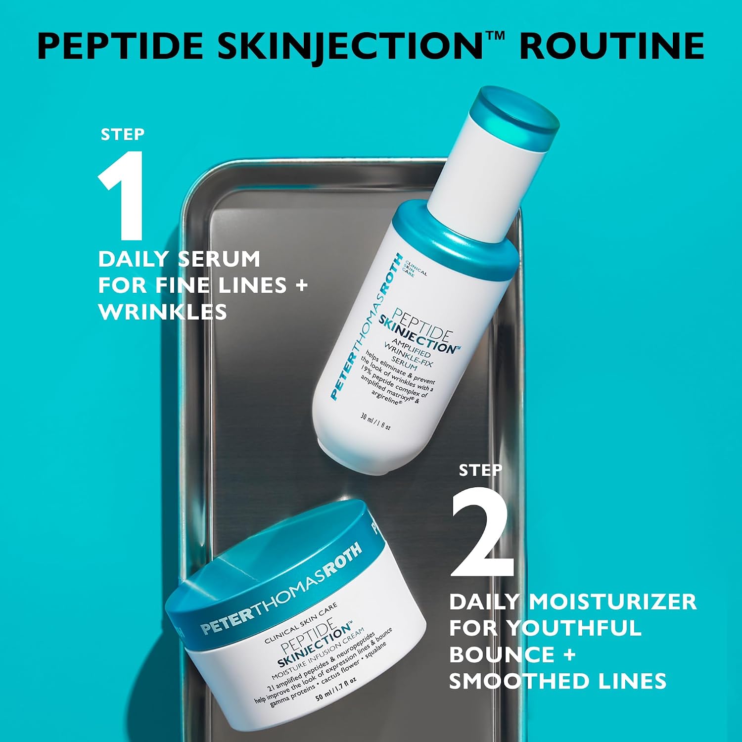 Peter Thomas Roth | Peptide Skinjection™ Amplified Wrinkle-Fix Serum, Clinically Proven Refillable Serum for Anti-Aging and Loss of Firmness