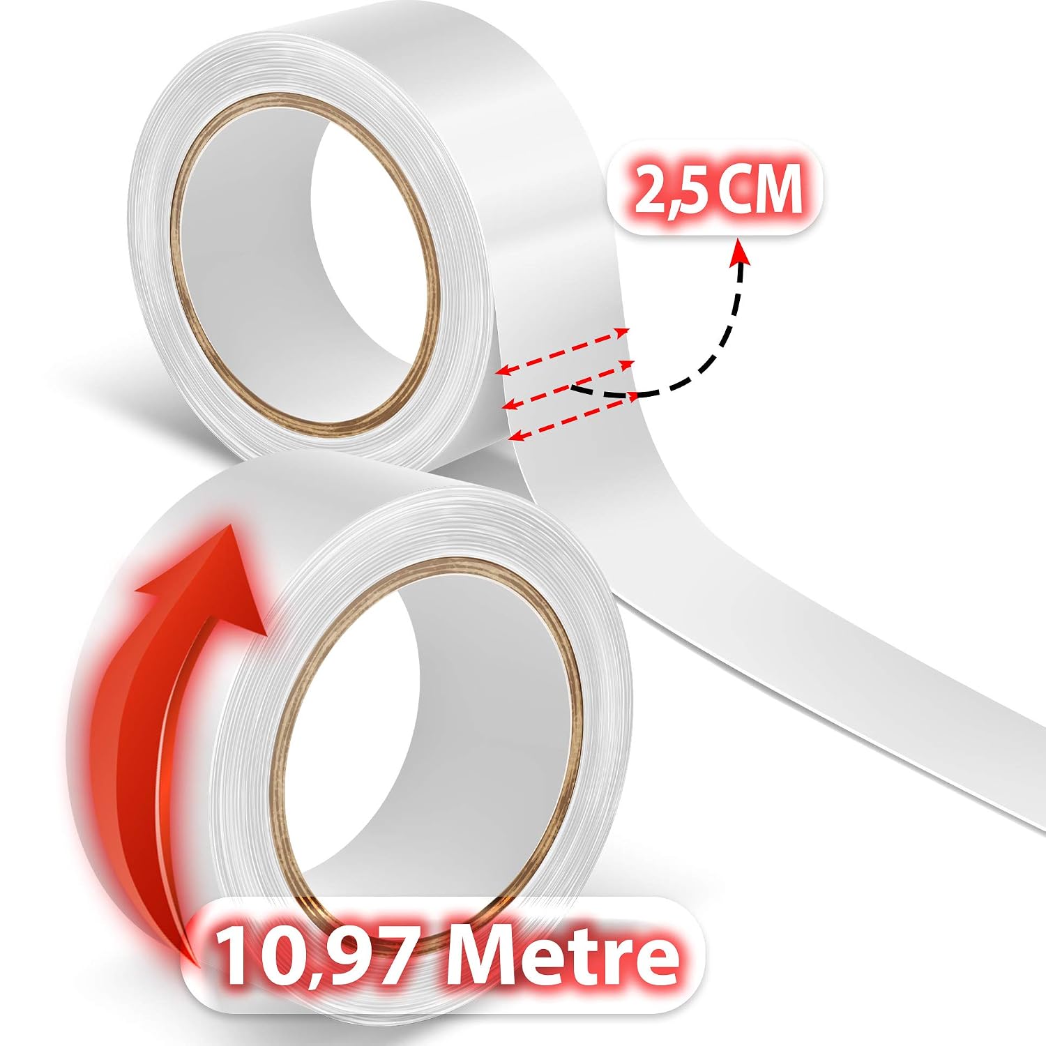 3m Clear 1522 Tape 1" X 12 Yard = Double Side Adhesive