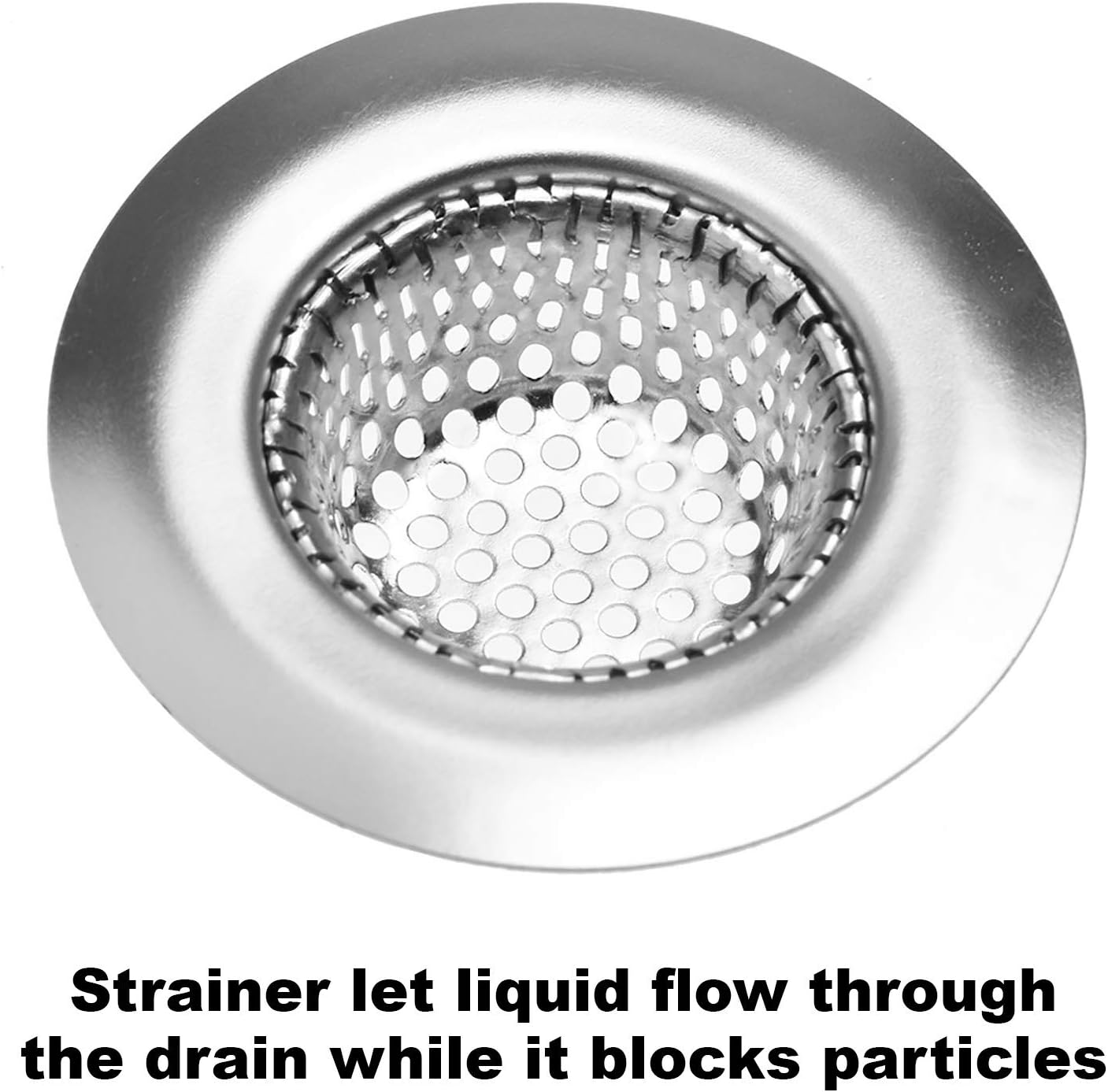 2 Pack - 2.25" Top / 1" Basket- Sink Strainer Bathroom, Utility, Slop, Laundry