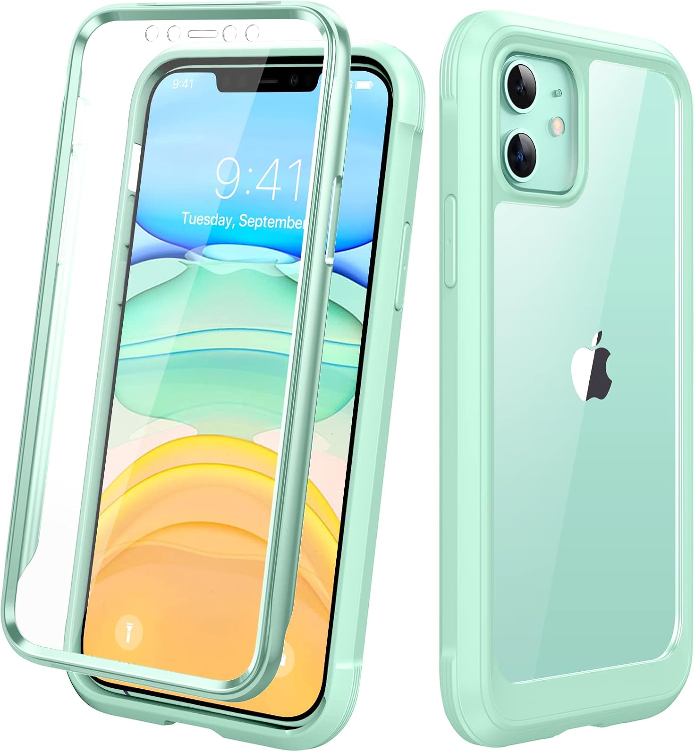 Diaclara Designed for iPhone 12 Mini Case, Full Body Rugged with Built-in Touch Sensitive Anti-Scratch Screen Protector