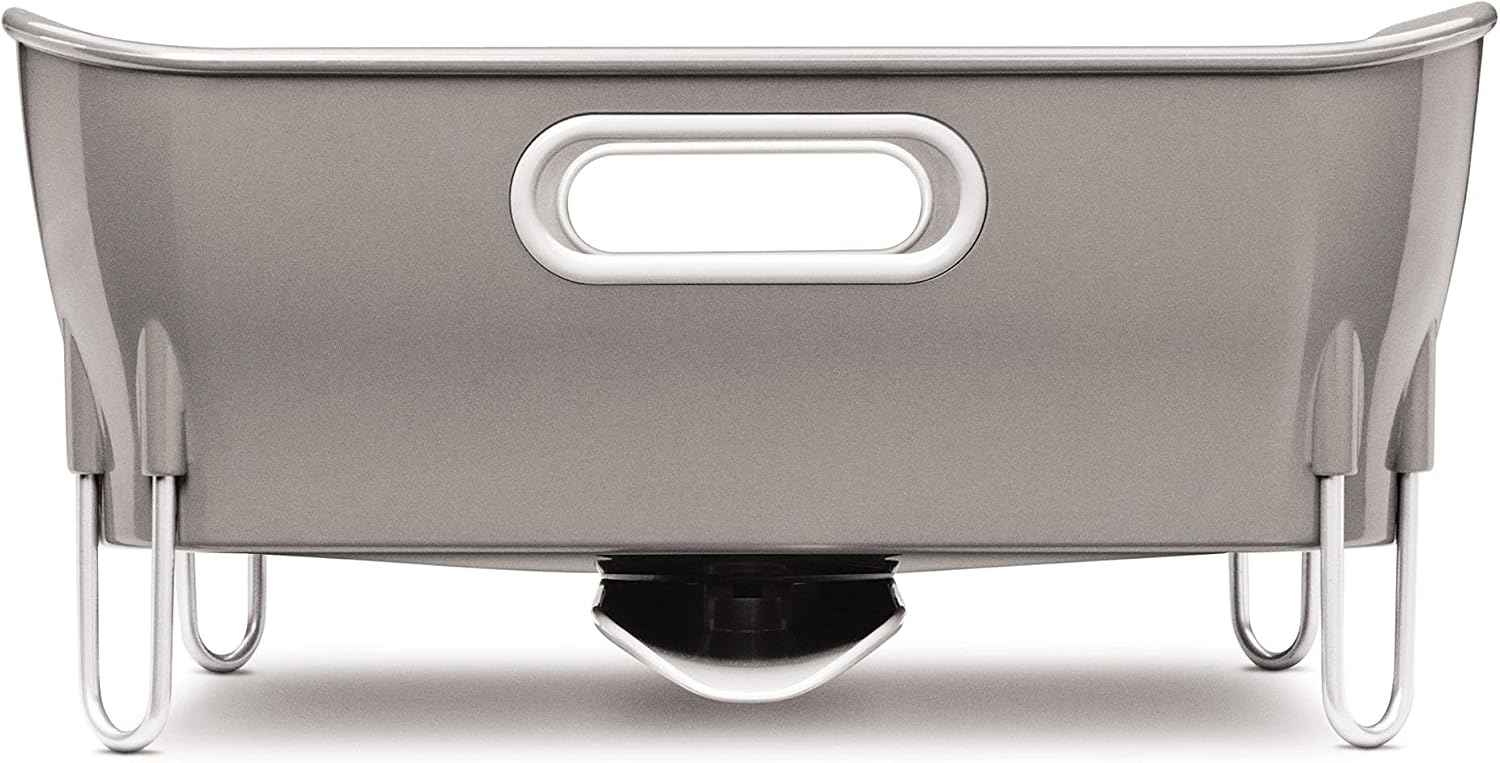 simplehuman Compact Dish Rack, White Plastic